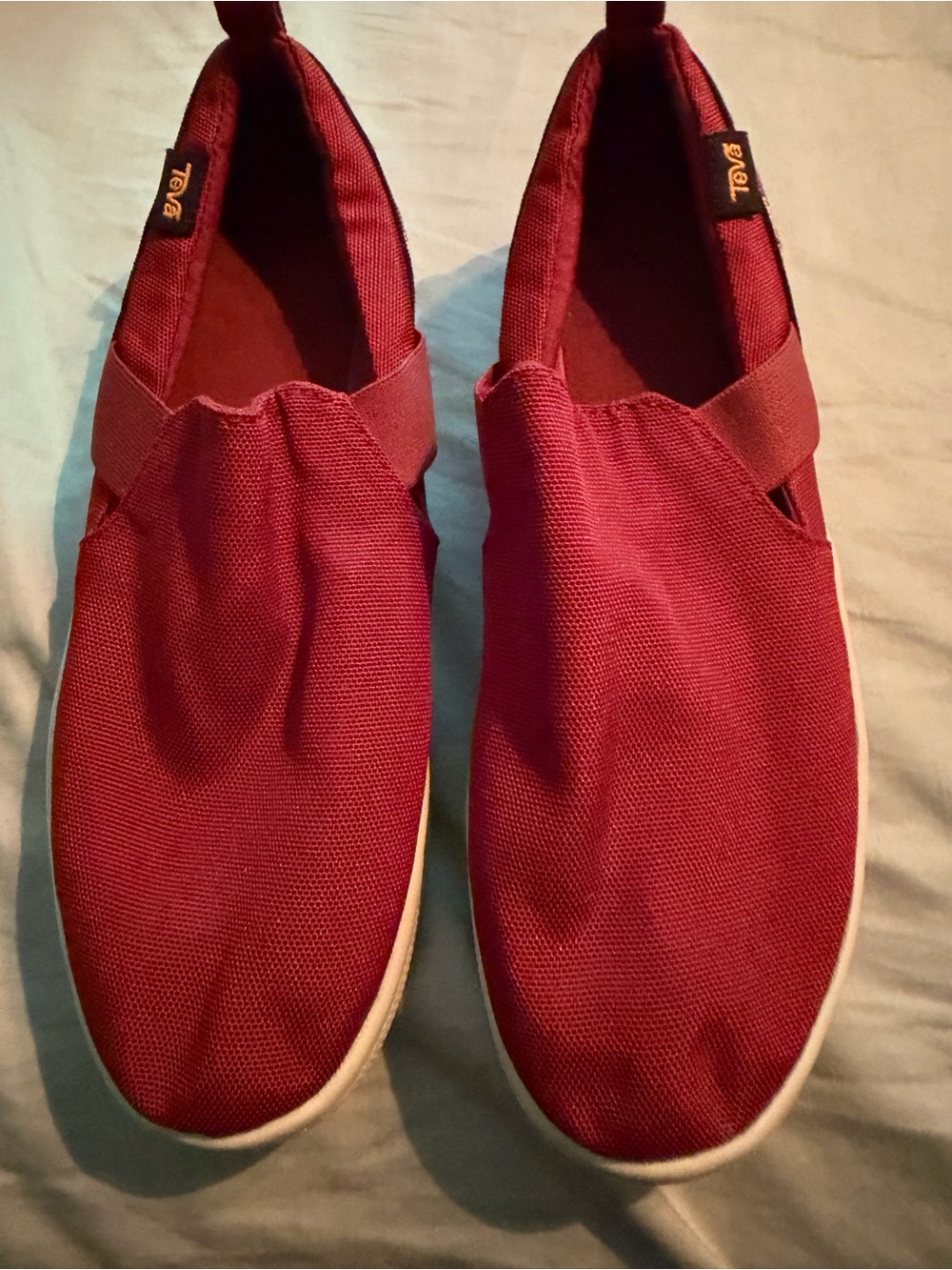 Teva Red Slip-On Canvas Shoes